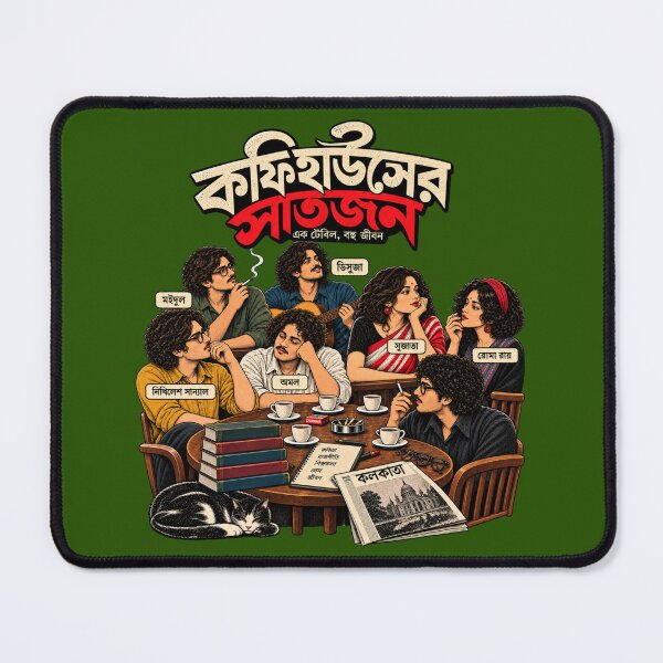 Item preview, Coffee Houser Shei Adda Manna Dey Retro Art designed and sold by aneekhait.