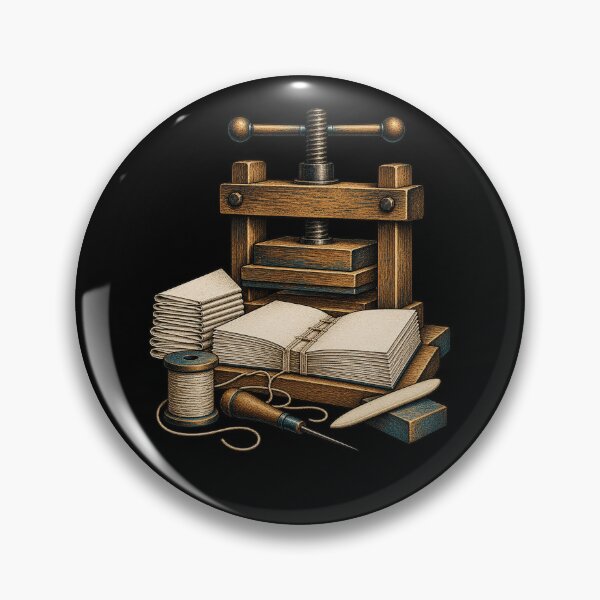 Item preview, Traditional Bookbinding Tools – Vintage Book Arts Illustration designed and sold by Georain.