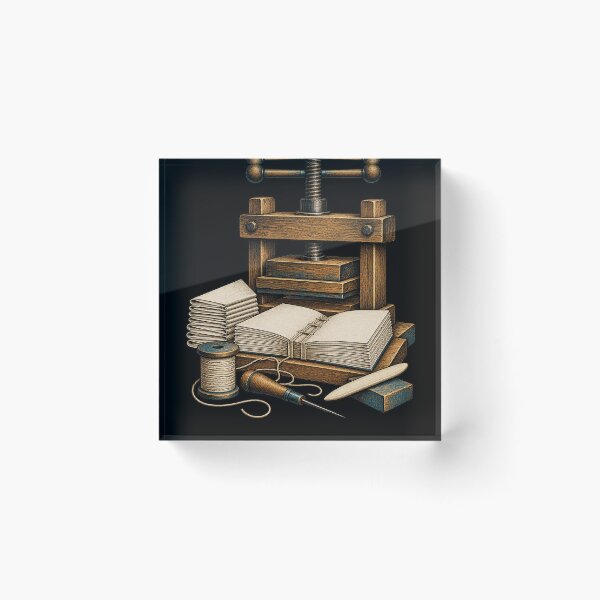 Item preview, Traditional Bookbinding Tools – Vintage Book Arts Illustration designed and sold by Georain.