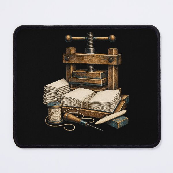 Item preview, Traditional Bookbinding Tools – Vintage Book Arts Illustration designed and sold by Georain.