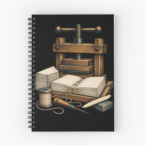 Item preview, Traditional Bookbinding Tools – Vintage Book Arts Illustration designed and sold by Georain.