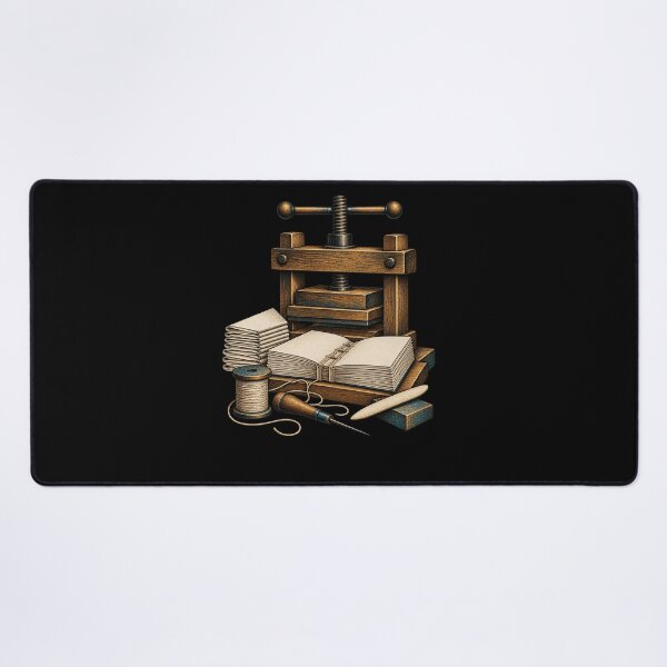 Item preview, Traditional Bookbinding Tools – Vintage Book Arts Illustration designed and sold by Georain.