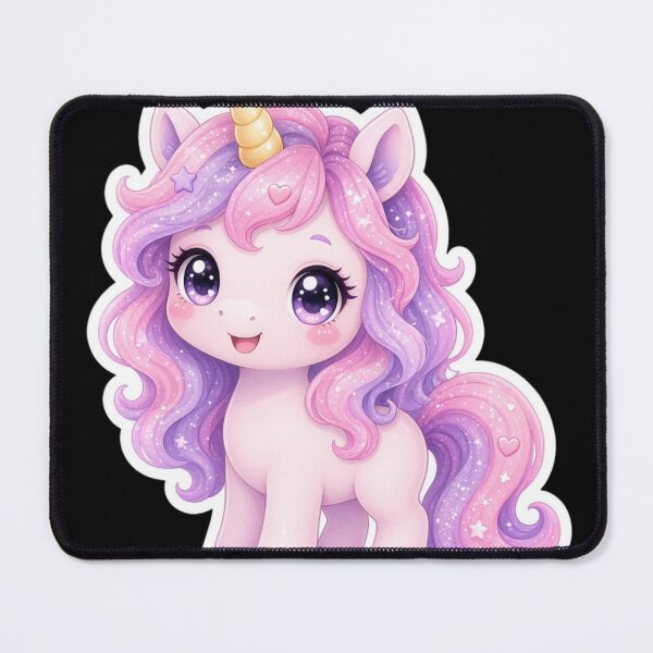 Item preview, Kawaii Pastel Pink Purple Unicorn Fantasy designed and sold by ExploreAura Studio.