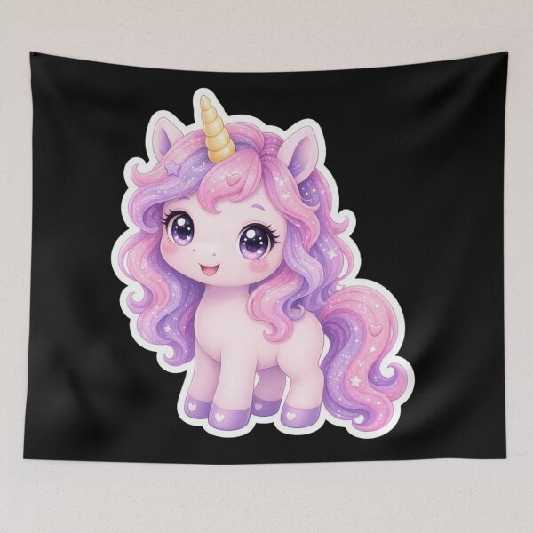 Item preview, Kawaii Pastel Pink Purple Unicorn Fantasy designed and sold by ExploreAura Studio.
