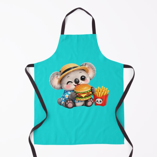Item preview, Kawaii Koala Eating Burger – Cute Foodie Koala designed and sold by MushArtist.