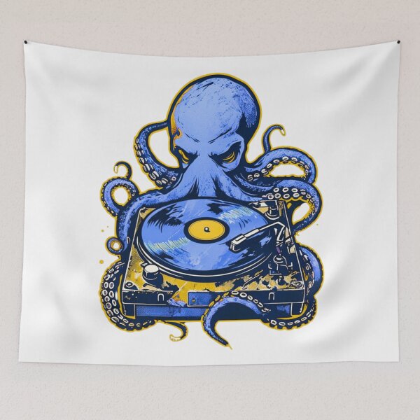 Item preview, Vintage DJ Octopus designed and sold by Octo-Merch.