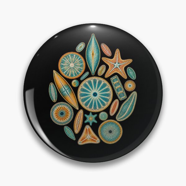 Item preview,  Diatom Microscopy Collection – Colorful Marine Science Art designed and sold by Georain.