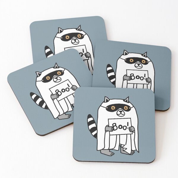 Item preview, Funny Halloween Ghost Raccoon designed and sold by ellenhenry.