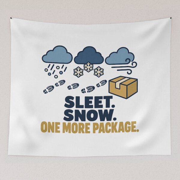 Item preview, Sleet Snow One More Package Rural Carrier designed and sold by DreamLayerStudio.
