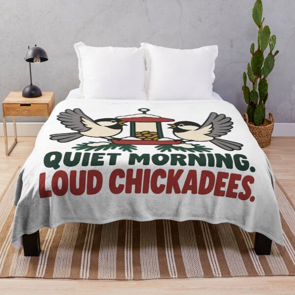 Item preview, Quiet Morning Loud Chickadees Winter Birding designed and sold by DreamLayerStudio.