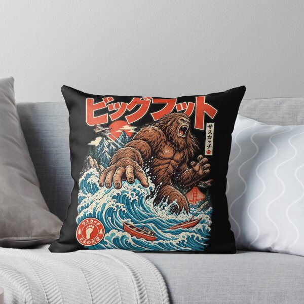 Item preview, Bigfoot Tsunami – Retro Japanese Sasquatch Adventure designed and sold by ElizBurkes.