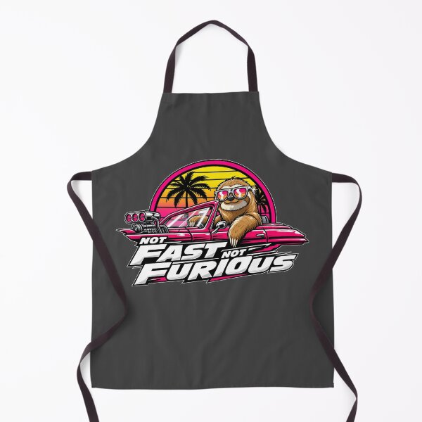 Item preview, Not Fast Not Furious – Funny Sloth Muscle Car Retro Sunset designed and sold by ElizBurkes.