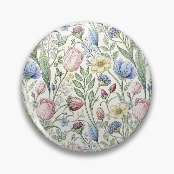 Item preview, Pastel Tulip Strawberry Botanical Pattern designed and sold by Storybook Botanica.