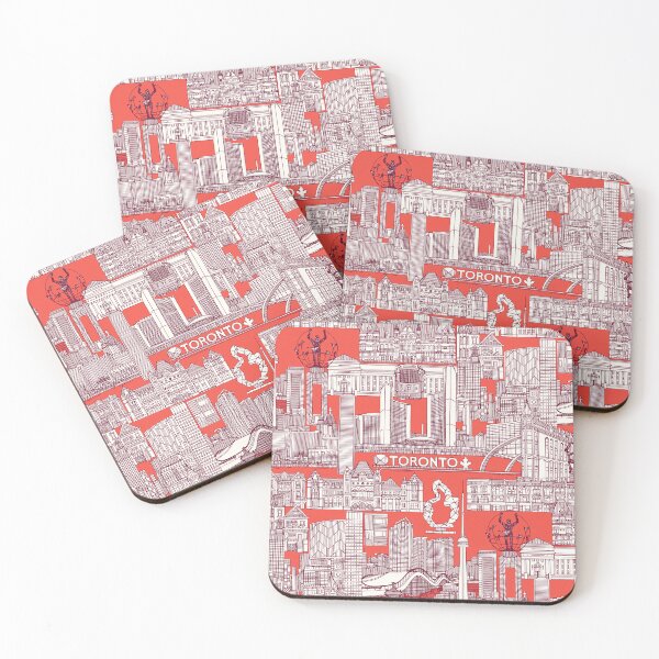 Item preview, Toronto toile claret red designed and sold by scrummy.
