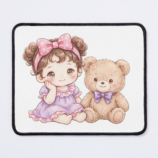 Item preview,  Baby Girl with Teddy Bea designed and sold by Emamohamed.