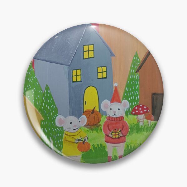Item preview, Pumpkin Patch Mice , Cute Autumn Village Art designed and sold by Mohita Garg.