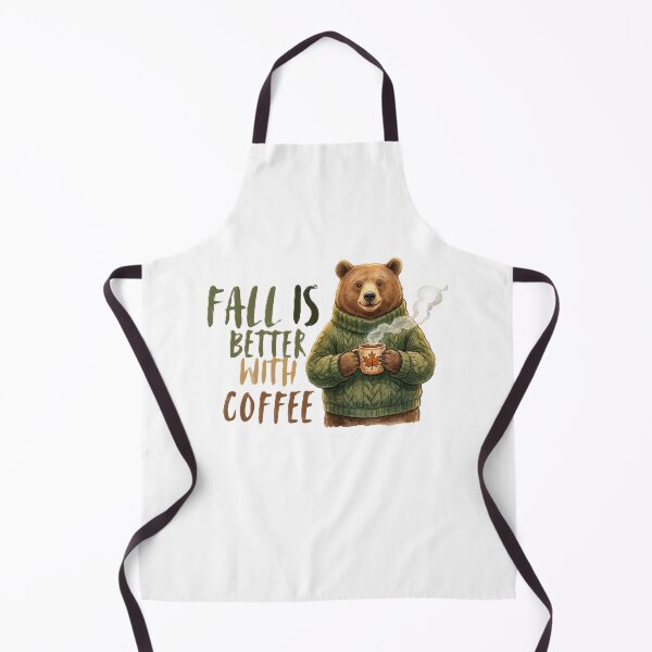 Item preview, FALL IS BETTER WITH COFFEE  with cozy bear holding coffee. designed and sold by ZANU creativity.