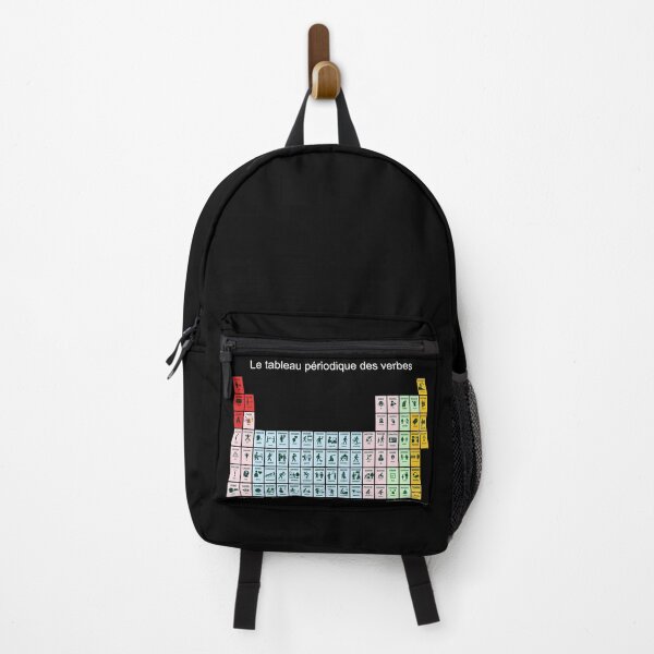Item preview, French playful visual periodic table of verbs - white letters designed and sold by VerbaDidactica.