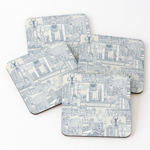Item preview, Toronto toile cobalt strong white designed and sold by scrummy.