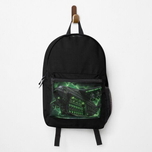 Item preview, Cyberpunk Cargo Transport Dropship - Neon Green Rave Carrier designed and sold by LazyDayzCo.