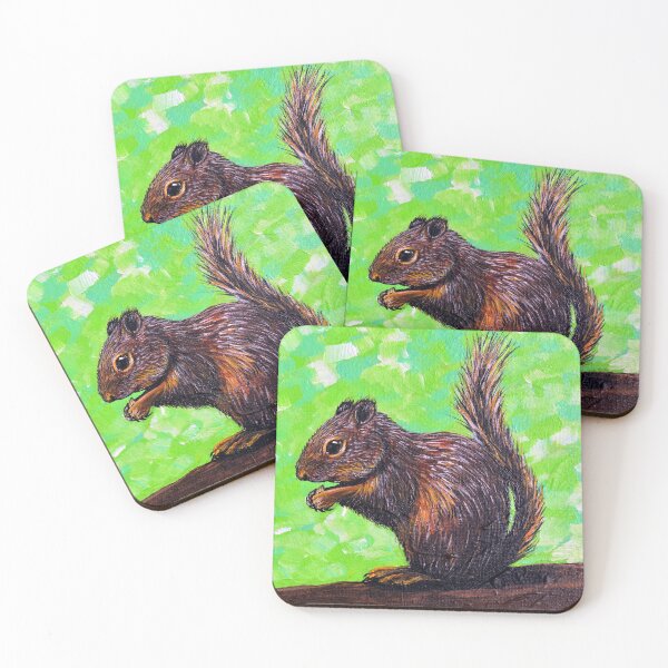 Item preview, Snacking Squirrel Painting designed and sold by Art by Kirsten Sneath.