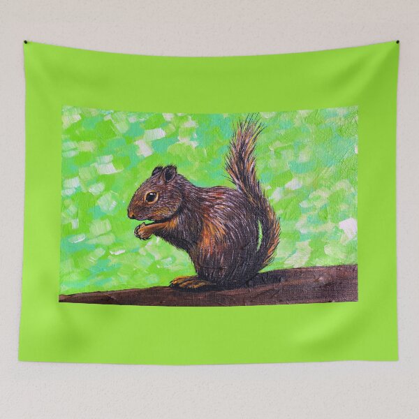 Item preview, Snacking Squirrel Painting designed and sold by Art by Kirsten Sneath.