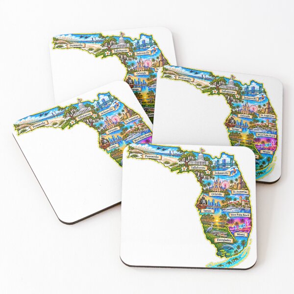 Item preview, Florida Map designed and sold by Printavelle.