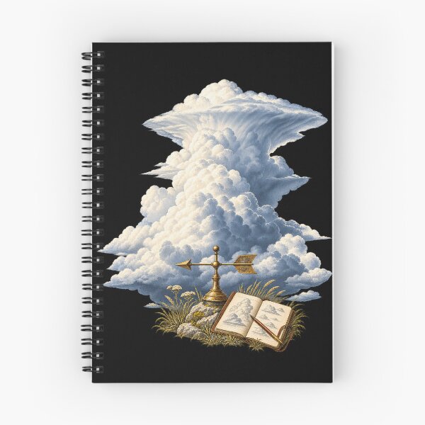 Item preview, Cloud Spotter Study – Vintage Weather Watching Illustration designed and sold by Georain.