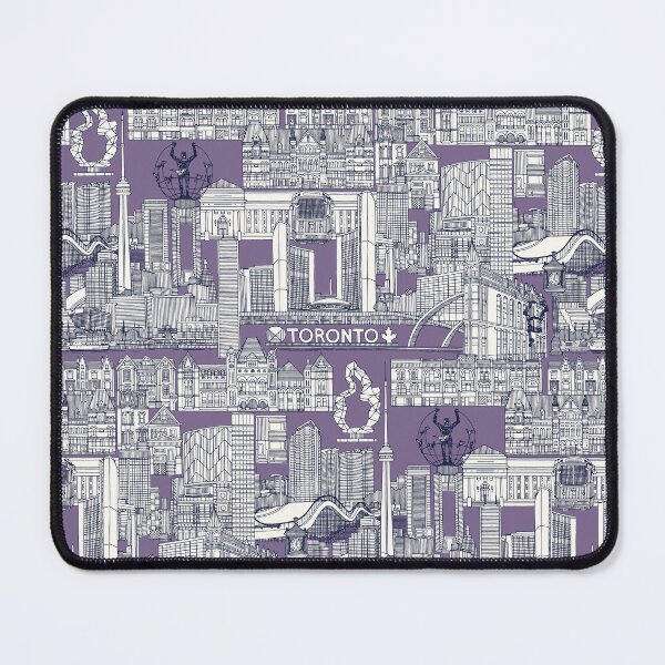 Item preview, Toronto toile navy blue violet designed and sold by scrummy.