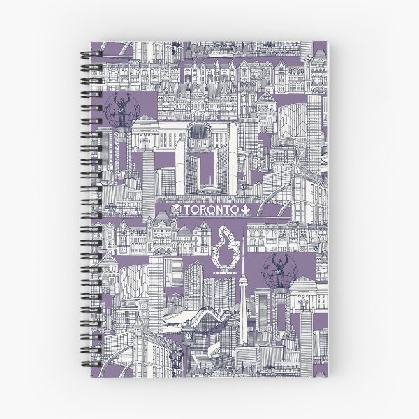 Item preview, Toronto toile navy blue violet designed and sold by scrummy.