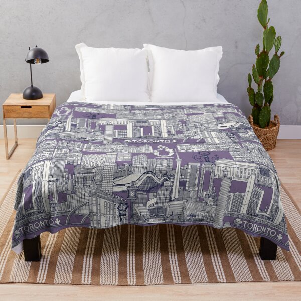 Artikelvorschau, Toronto Toile Marineblau Violett entworfen und verkauft von scrummy.