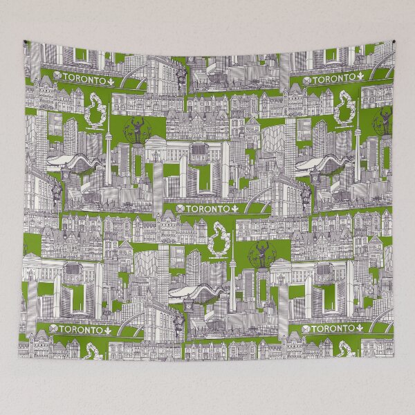 Item preview, Toronto toile mulberry olive green designed and sold by scrummy.