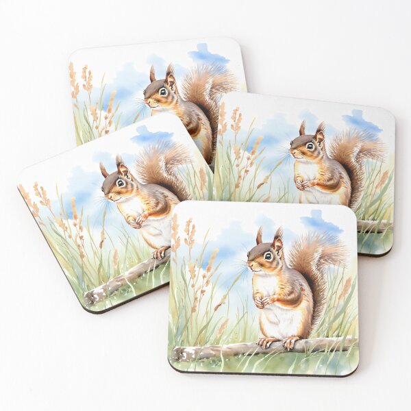 Item preview, Cute Watercolor Squirrel on Tree Branch designed and sold by Hackl20.