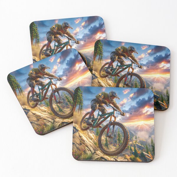 Item preview, Breathtaking Mountain Biker at Sunset Adventure designed and sold by Artessie.
