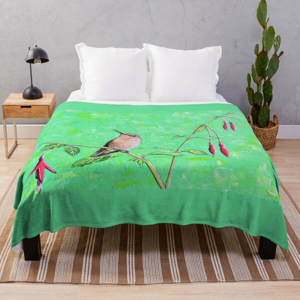 Item preview, Hummingbird Resting on a Fuchsia Painting designed and sold by Art by Kirsten Sneath.