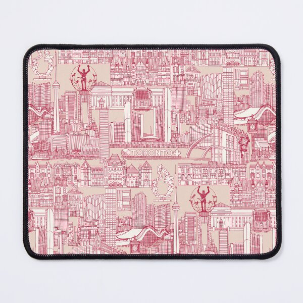 Item preview, Toronto toile viva magenta peach dust designed and sold by scrummy.