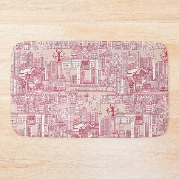 Item preview, Toronto toile viva magenta peach dust designed and sold by scrummy.