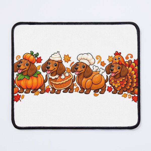Item preview, Thanksgiving Dachshund Turkey Pumpkin Pie Wiener Dog Fall Autumn designed and sold by VGAfanatic.