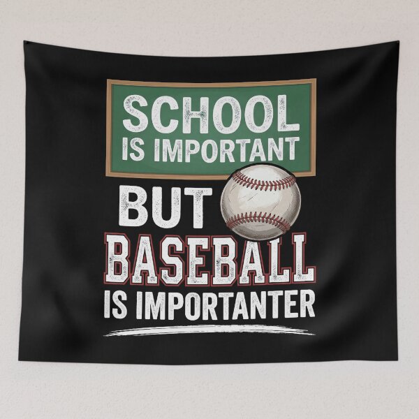Item preview, Baseball Importanter Humour École Sport Tableau Noir designed and sold by MizoX7.