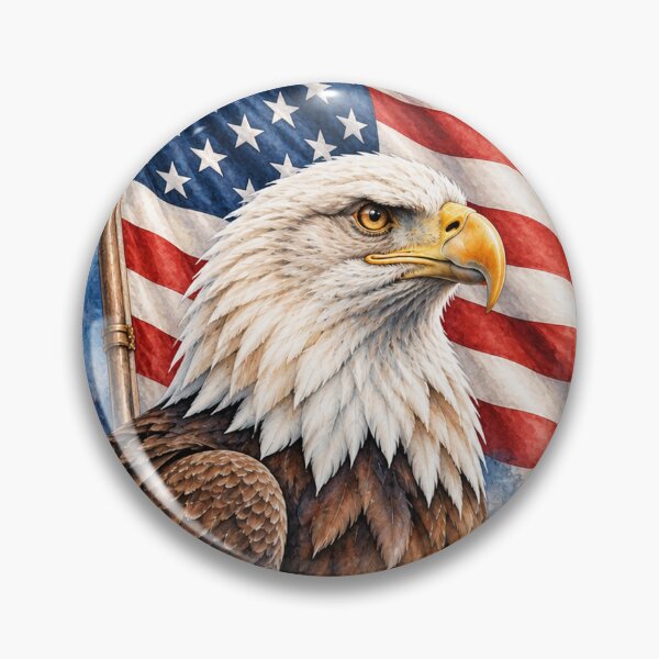 Item preview, A Bald Eagle and American Flag designed and sold by MystAvalon.