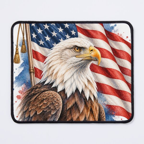 Item preview, A Bald Eagle and American Flag designed and sold by MystAvalon.