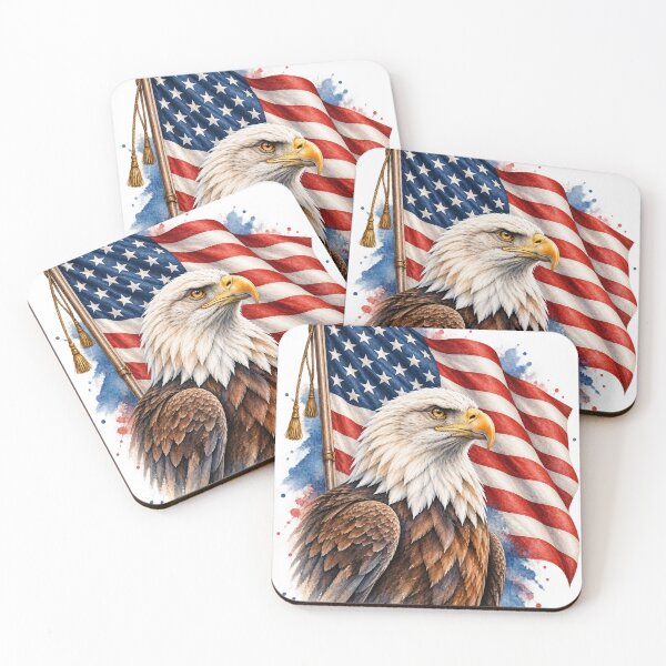 Item preview, A Bald Eagle and American Flag designed and sold by MystAvalon.
