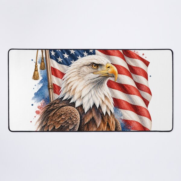 Item preview, A Bald Eagle and American Flag designed and sold by MystAvalon.