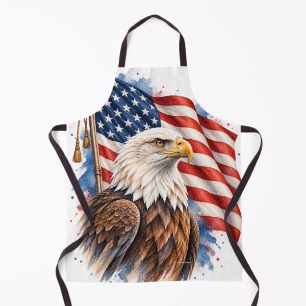 Item preview, A Bald Eagle and American Flag designed and sold by MystAvalon.