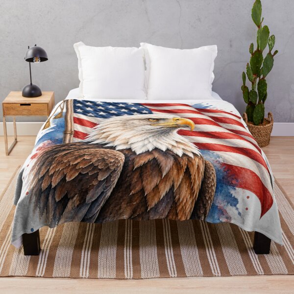 Item preview, A Bald Eagle and American Flag designed and sold by MystAvalon.