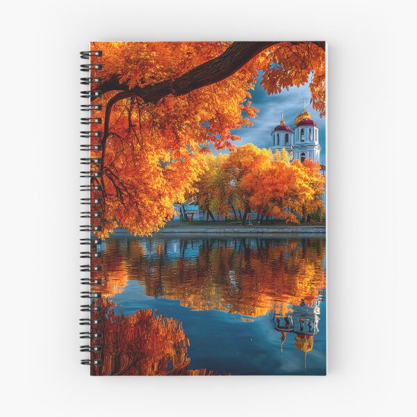 Item preview, Stunning Autumn Reflection Near a Historic Church designed and sold by Artessie.