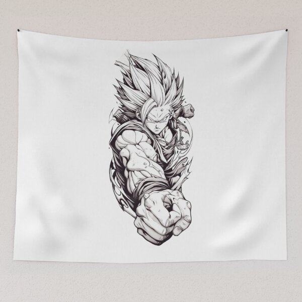 Item preview, Goku Super Saiyan Punch – Dragon Ball Line Art designed and sold by frantuliuss.