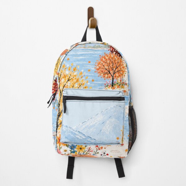 Item preview, Autumn Lake House Cottagecore Landscape  Cozy Fall Village & Mountain Art designed and sold by Quite mind .