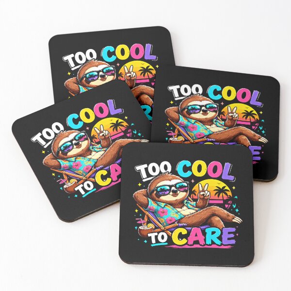 Item preview, Too Cool To Care Sloth designed and sold by AurossaDesign.