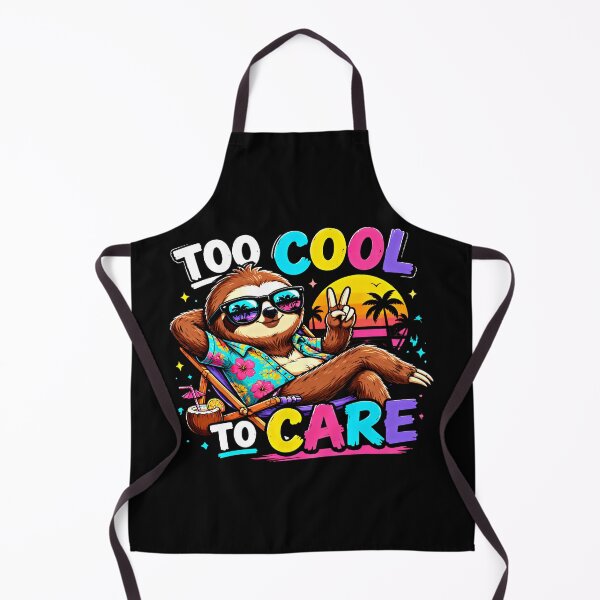 Item preview, Too Cool To Care Sloth designed and sold by AurossaDesign.